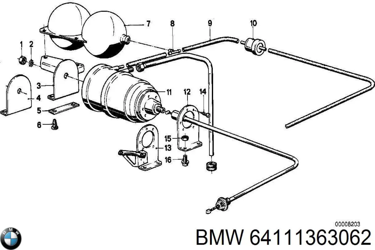 Válvula de retorno pneumática BMW 64111363062 preço, a partir de 24,45 USD