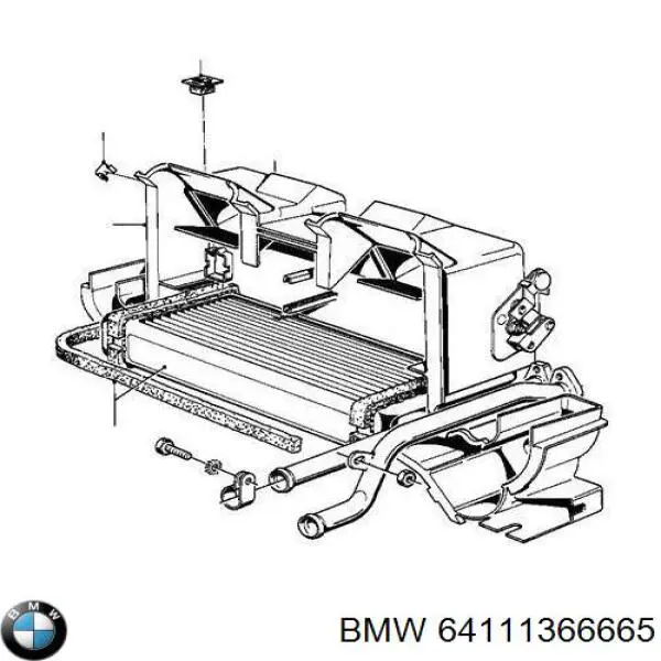 Radiador de forno (de aquecedor) BMW 64111366665 preço, a partir de 378,14 USD