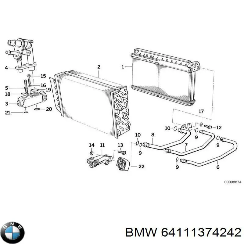 Compre 64111374242 BMW Sensor de temperatura de ar no salão