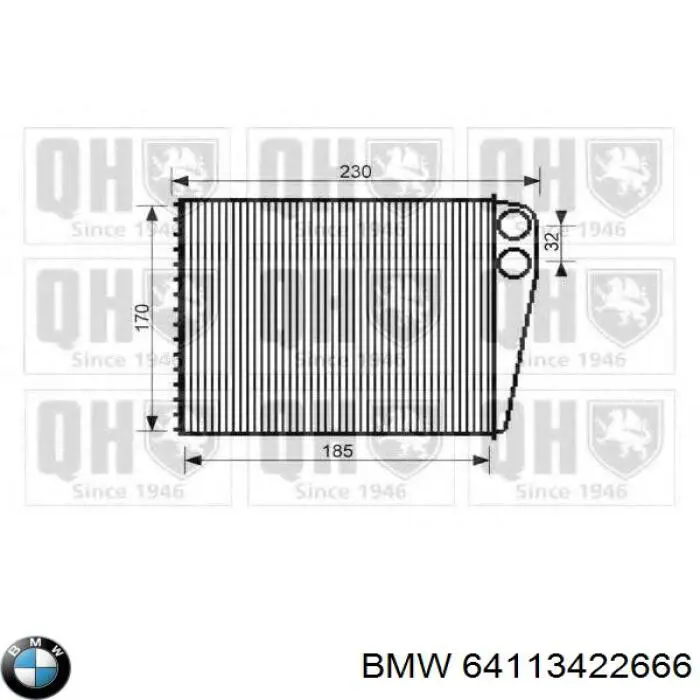 Compre 64113422666 BMW Radiador de forno (de aquecedor)