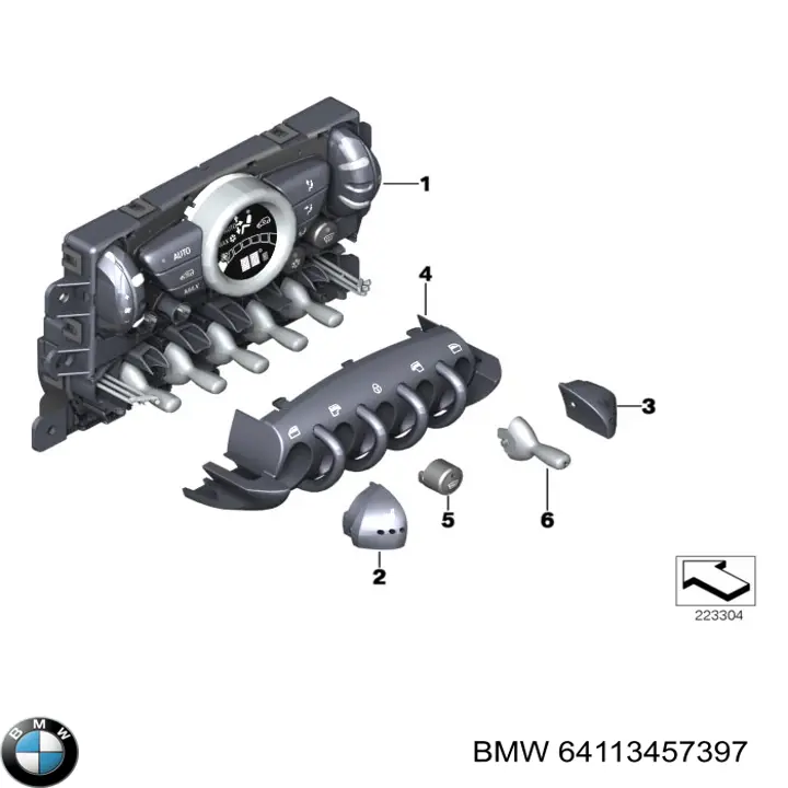Unidade de controlo dos modos de aquecimento/condicionamento BMW 64113457397 preço, a partir de 108,54 USD