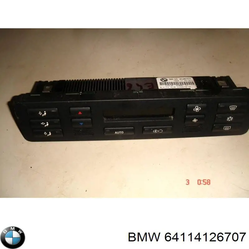 64114126707 BMW Unidade de controlo dos modos de aquecimento/condicionamento