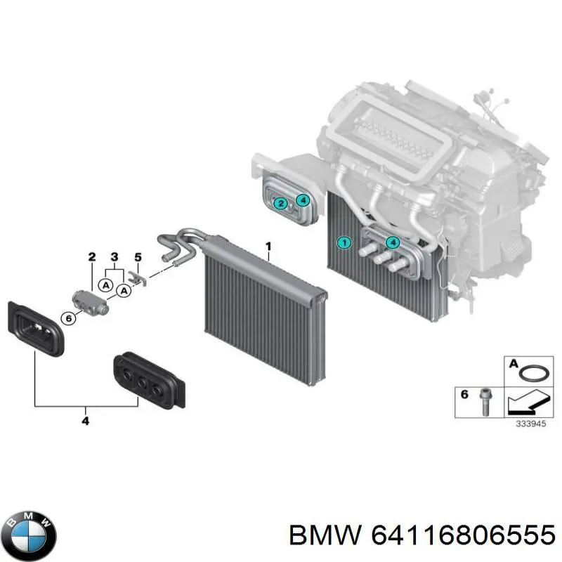 Vaporizador de aparelho de ar condicionado BMW 64116806555 preço, a partir de 112,37 USD