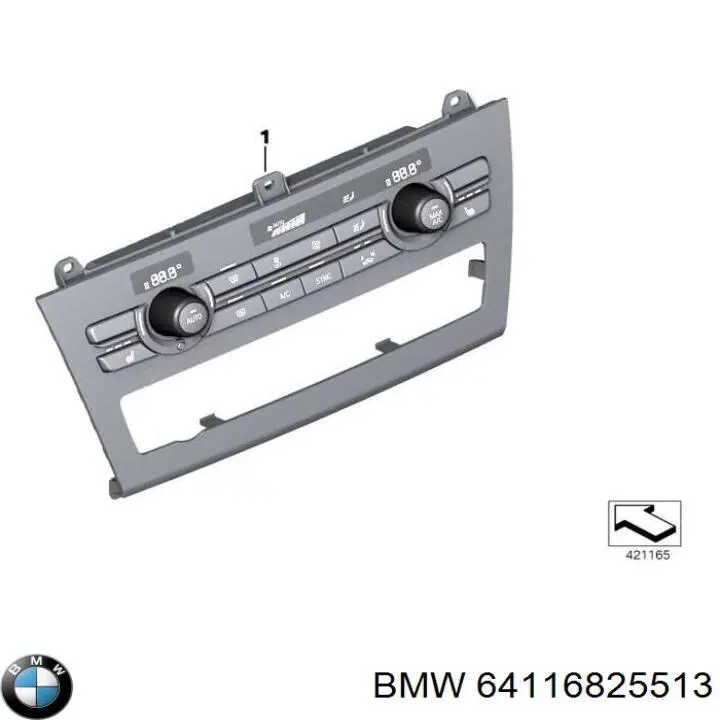 64116825513 BMW Unidade de controlo dos modos de aquecimento/condicionamento