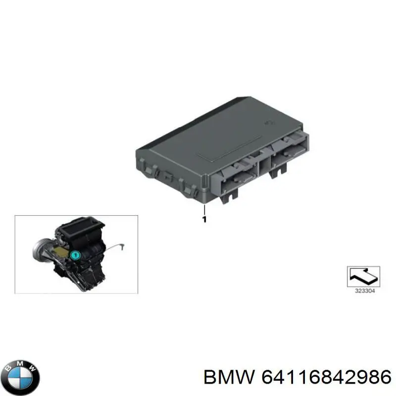 Módulo de direção (Centralina eletrônica) de climatização BMW 64116842986 preço, a partir de 80,02 USD