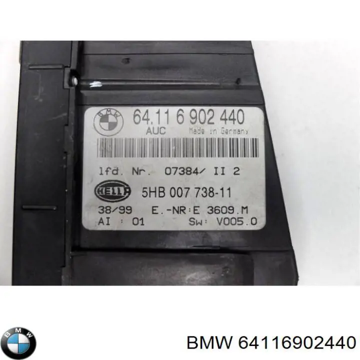 Unidade de controlo dos modos de aquecimento/condicionamento BMW 64116902440 preço, a partir de 35,75 USD