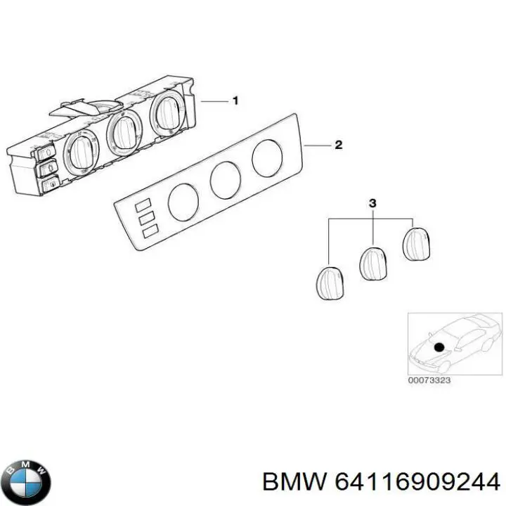  Unidade de controlo dos modos de aquecimento/condicionamento BMW X5 SUV (E53) (2000 - 2006) 