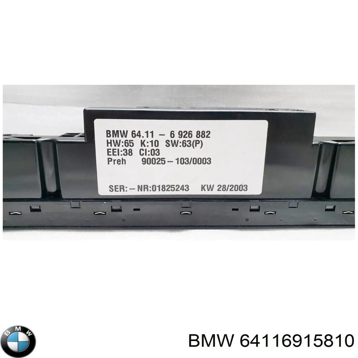 Unidade de controlo dos modos de aquecimento/condicionamento BMW 64116927900 preço, a partir de 1831,23 USD