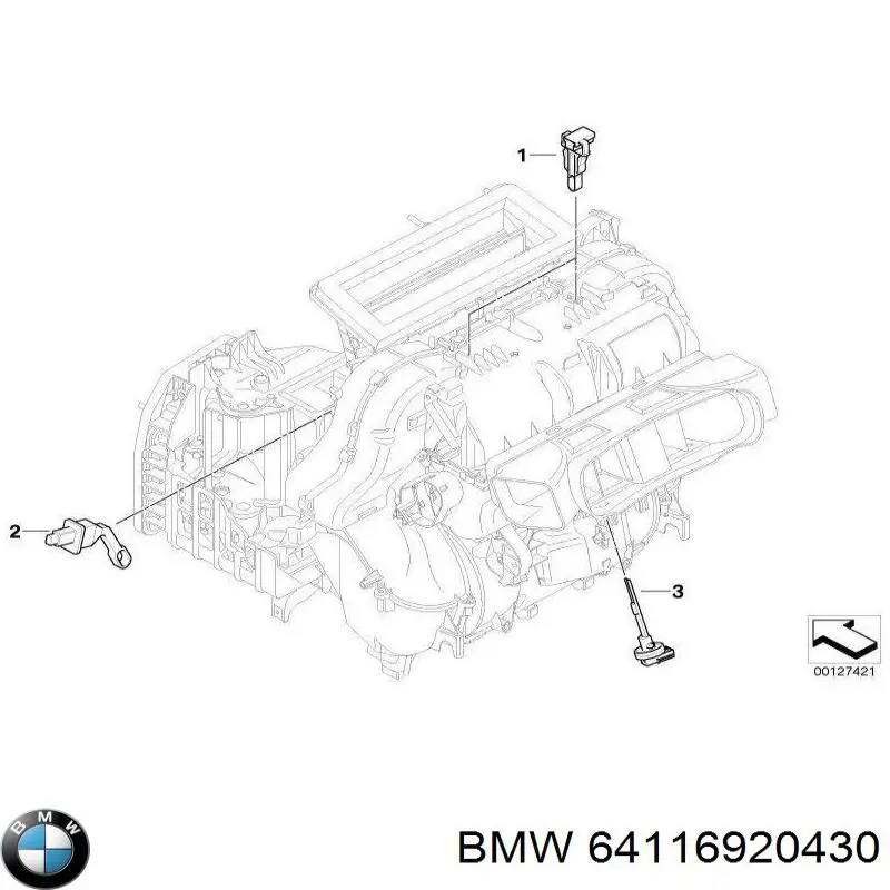 Compre 64116920430 BMW Sensor de temperatura do vaporizador