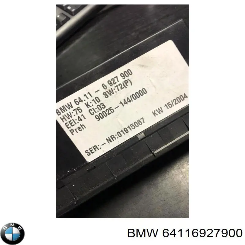 64116927900 BMW Unidade de controlo dos modos de aquecimento/condicionamento