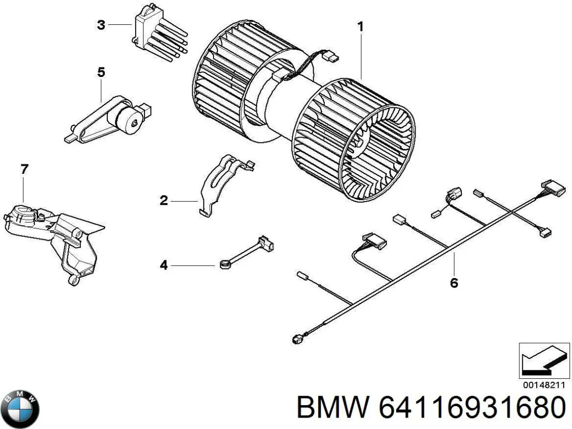 Resistor (resistência) de ventilador de forno (de aquecedor de salão) BMW 64116931680 preço, a partir de 30,10 USD