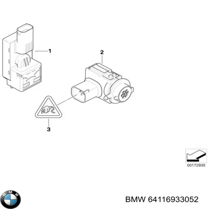 Compre 64116933052 BMW Sensor de sujidade de ar