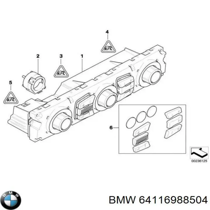 Compre 64116942684 BMW Unidade de controlo dos modos de aquecimento/condicionamento
