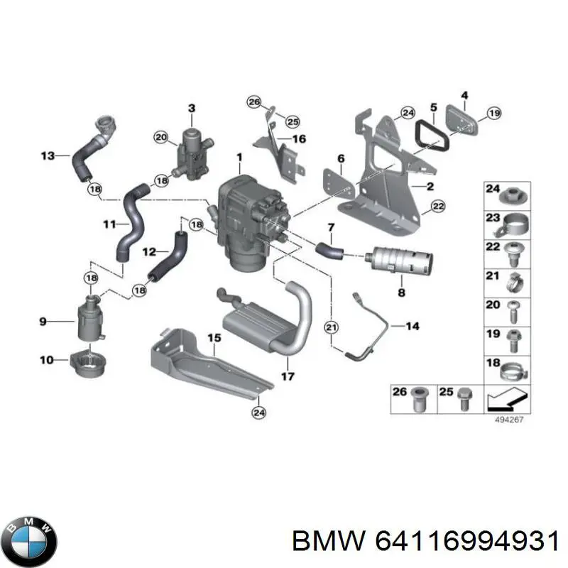 Válvula de regulação do fluido de esfriamento BMW 64119890553 preço, a partir de 117,48 USD