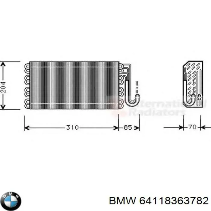 Compre 64118363782 BMW Vaporizador de aparelho de ar condicionado
