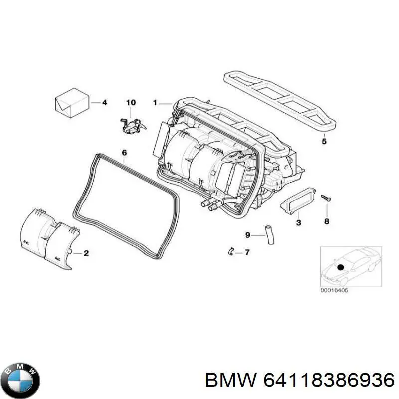 Acionamento de comporta de forno BMW 3  E46