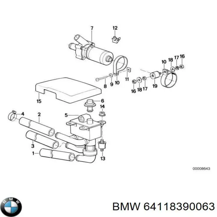 Compre 8390063 BMW Bomba de água (bomba) de esfriamento, adicional elétrica