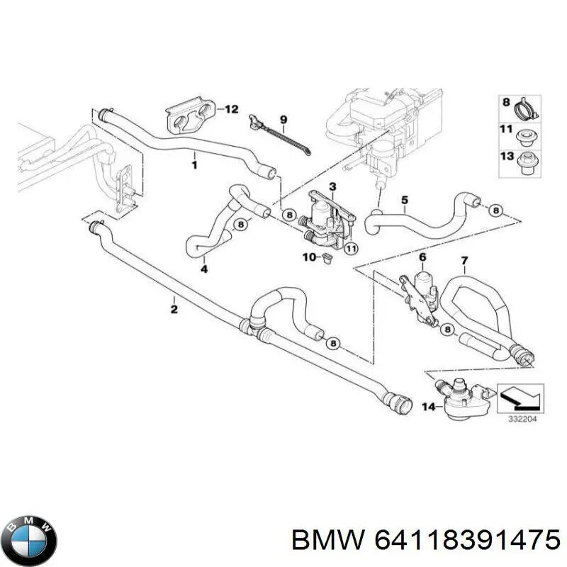  BMW 64118391475 preço, a partir de 6,14 USD