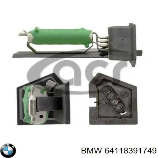 Resistor (resistência) de ventilador de forno (de aquecedor de salão) BMW 64118391749 preço, a partir de 28,62 USD