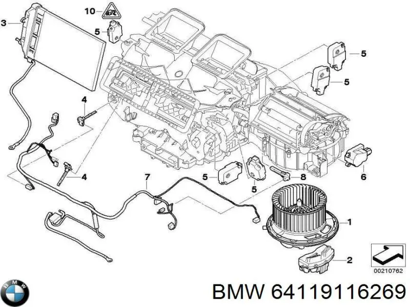 64119116269 BMW Sensor de temperatura do vaporizador