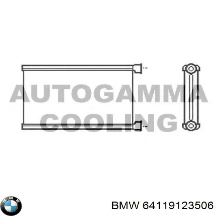 Radiador de forno (de aquecedor) BMW 64119123506 preço, a partir de 62,99 USD