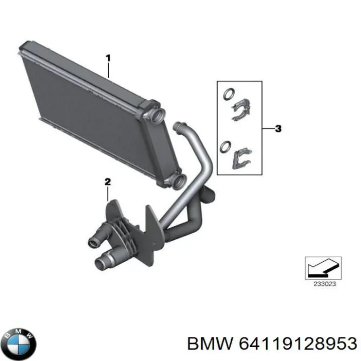 Radiador de forno (de aquecedor) BMW 64119128953 preço, a partir de 88,53 USD