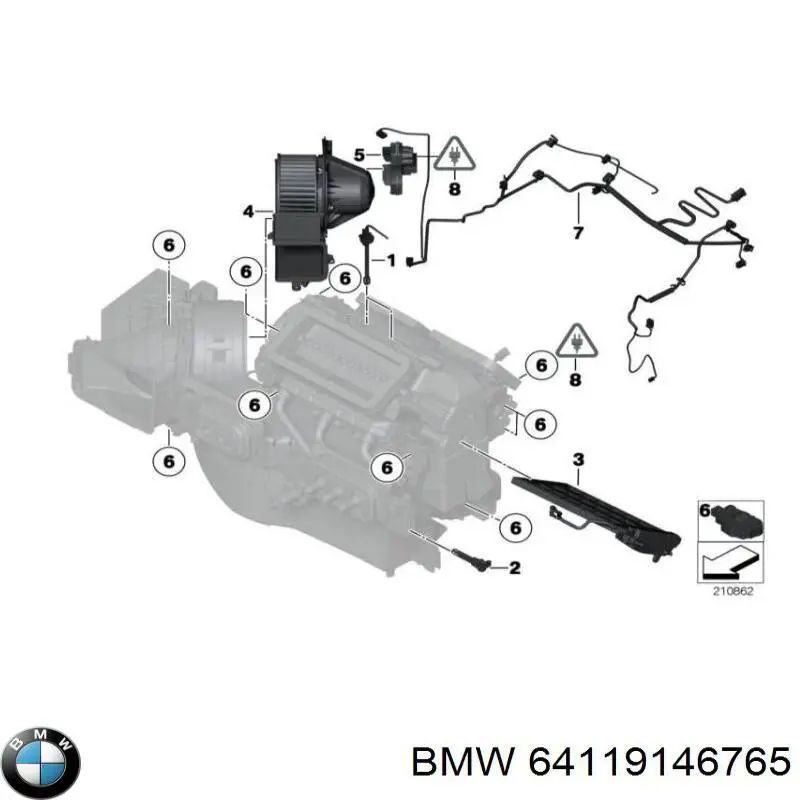 Resistor (resistência) de ventilador de forno (de aquecedor de salão) BMW 64119146765 preço, a partir de 85,04 USD