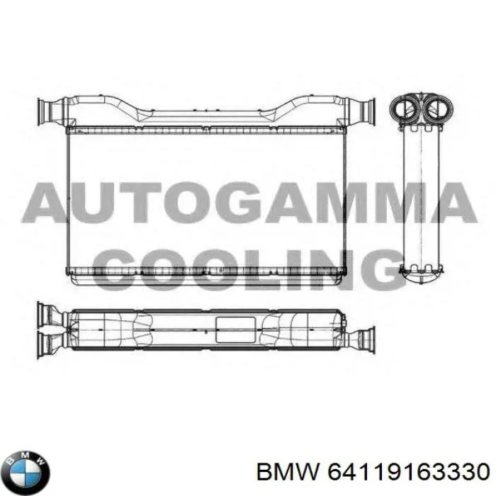 Radiador de forno (de aquecedor) BMW 64119163330 preço, a partir de 60,30 USD
