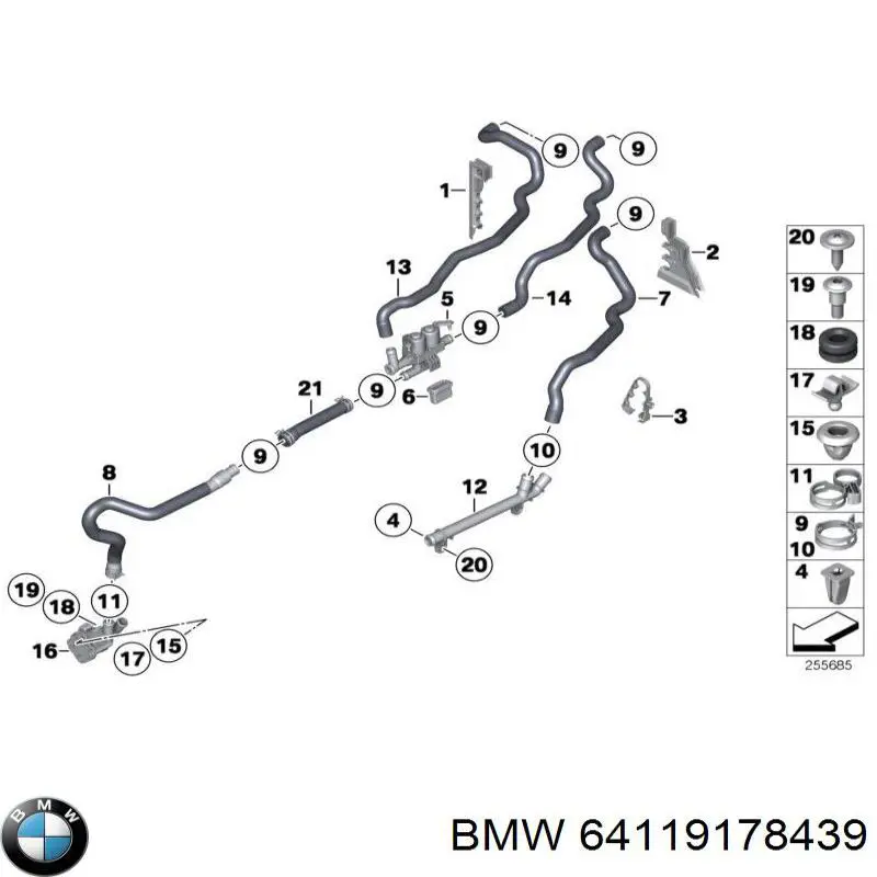  BMW 64119178439 preço, a partir de 14,87 USD
