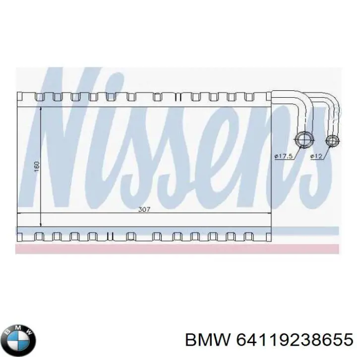 Vaporizador de aparelho de ar condicionado BMW 64119238655 preço, a partir de 120,10 USD