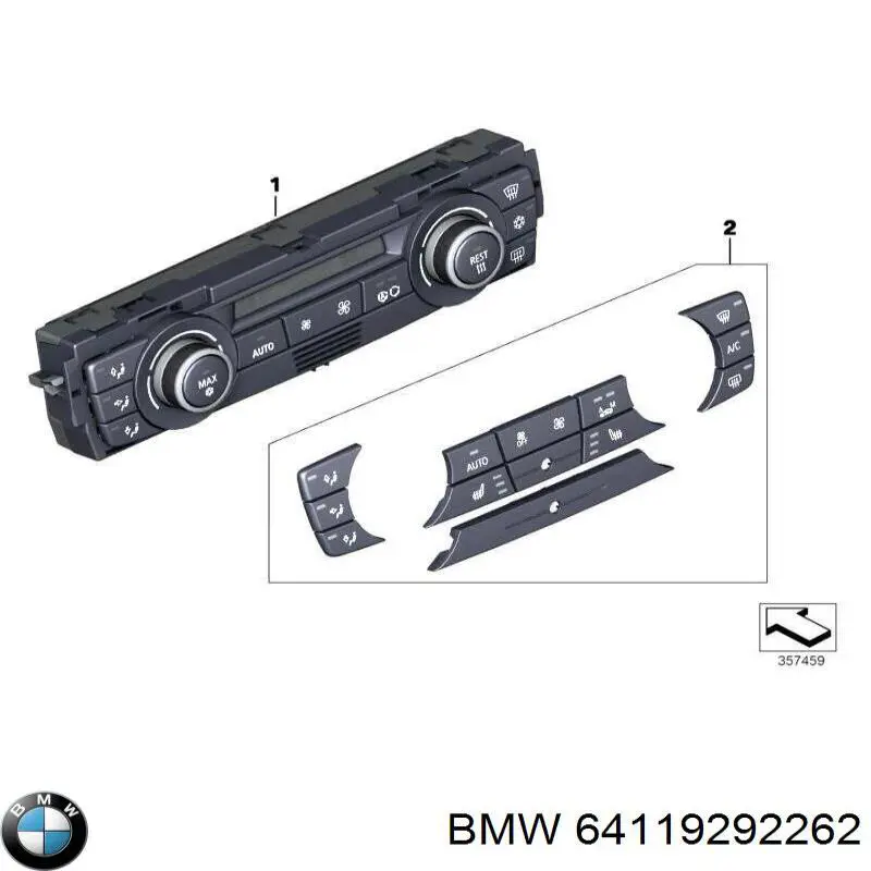 64119292262 BMW Unidade de controlo dos modos de aquecimento/condicionamento