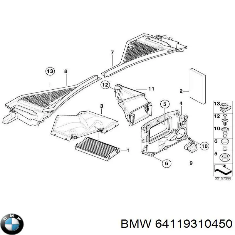Unidade de controlo dos modos de aquecimento/condicionamento BMW 64119310450 preço, a partir de 81,92 USD