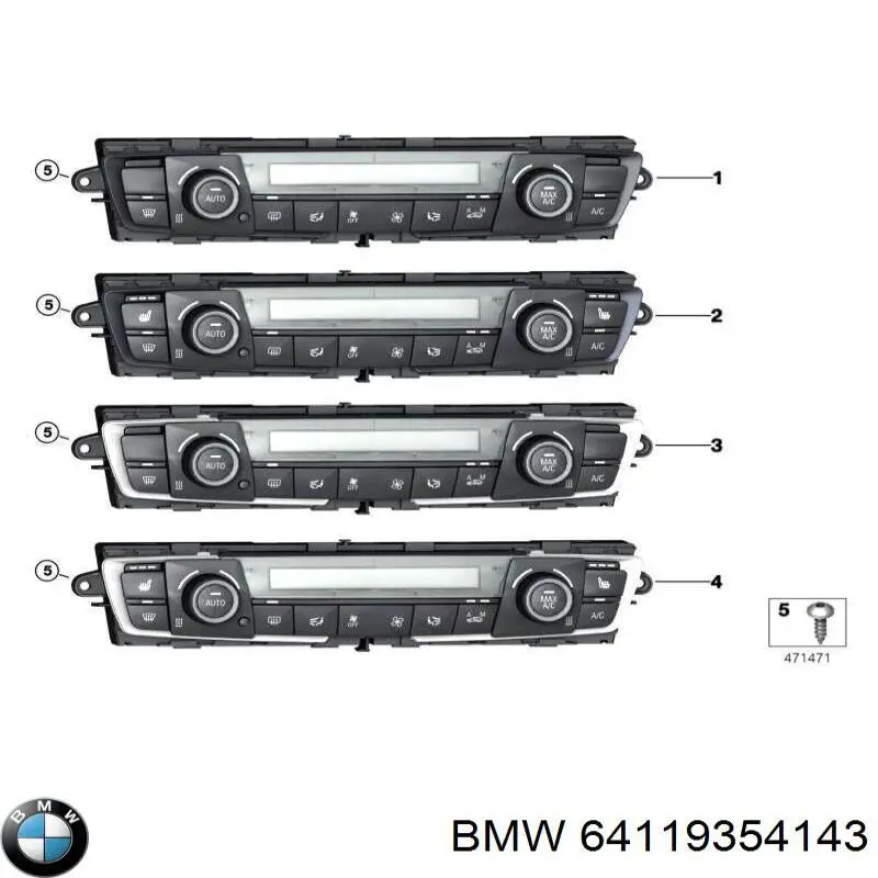 Unidade de controlo dos modos de aquecimento/condicionamento BMW 64119363543 preço, a partir de 103,11 USD