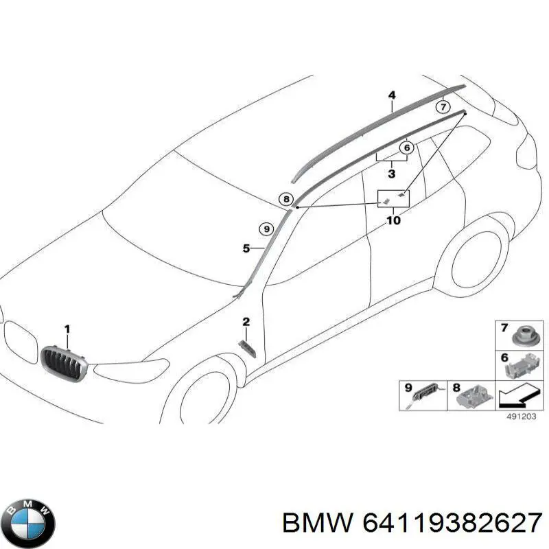 Compre 64119382627 BMW Aromatizante para o painel de instrumentos