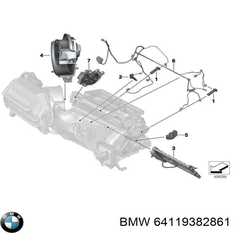 Motor de ventilador de forno (de aquecedor de salão) BMW 64119382861 preço, a partir de 125,17 USD