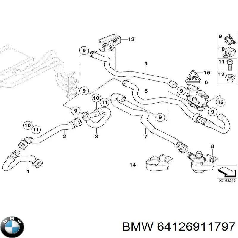 Compre 64126911797 BMW Válvula de forno (de aquecedor)