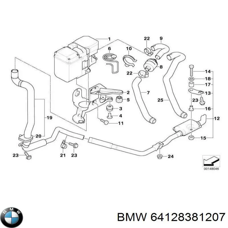 64128381207 BMW Calorífero autônomo