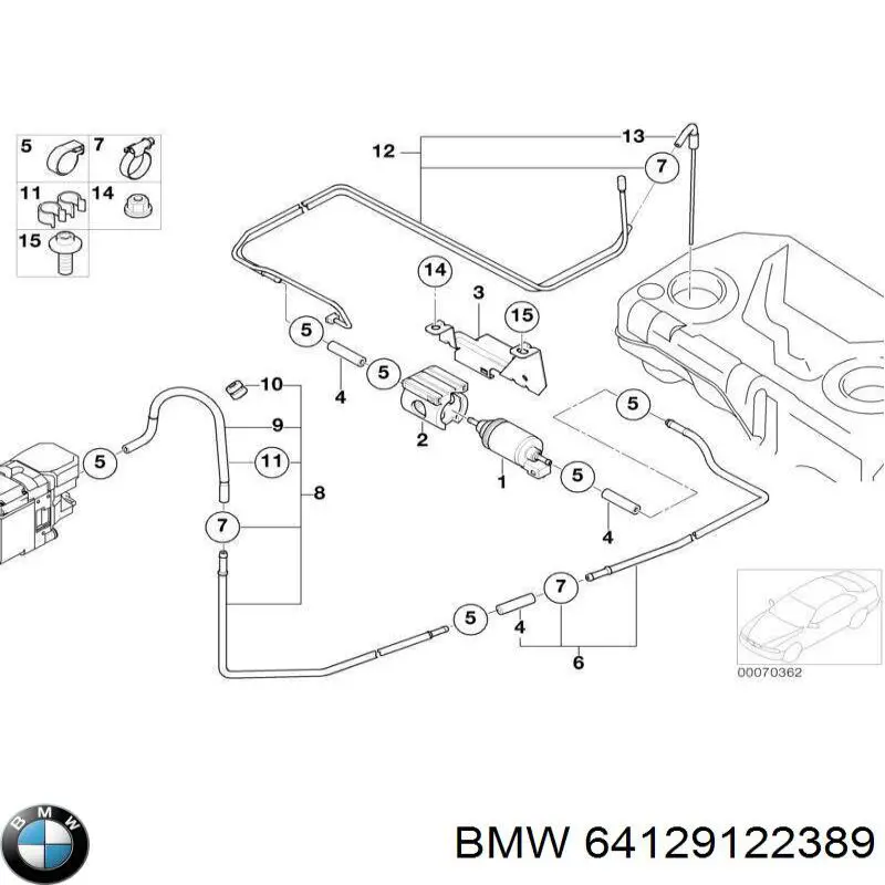 Compre 64129122389 BMW Módulo de bomba de combustível com sensor do nível de combustível