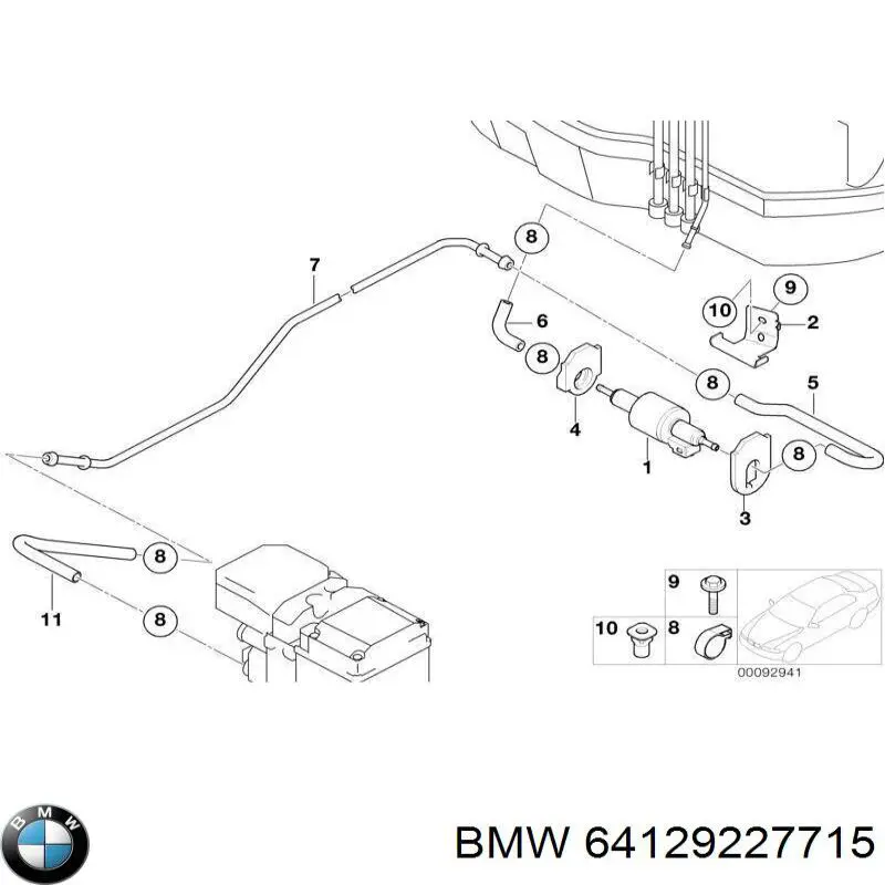 Bomba de água (bomba) de esfriamento, adicional elétrica BMW 64129227715 preço, a partir de 58,98 USD