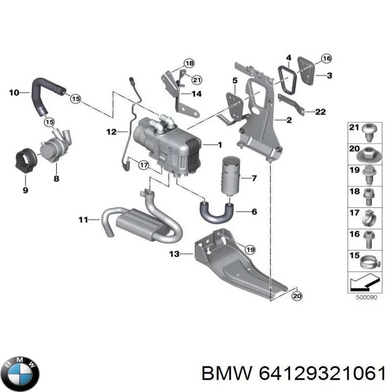 Calorífero autônomo BMW 64129321061 preço, a partir de 1299,06 USD