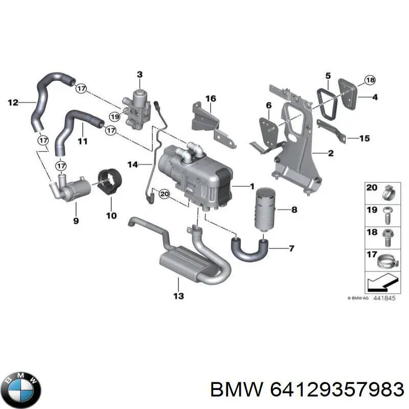 Bomba de água (bomba) de esfriamento, adicional elétrica BMW 64129357983 preço, a partir de 232,51 USD