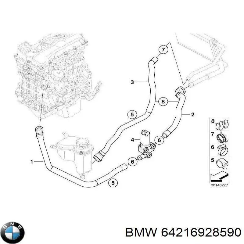 Mangueira (cano derivado) de bomba de água de injeção BMW 64216928590 preço, a partir de 24,10 USD