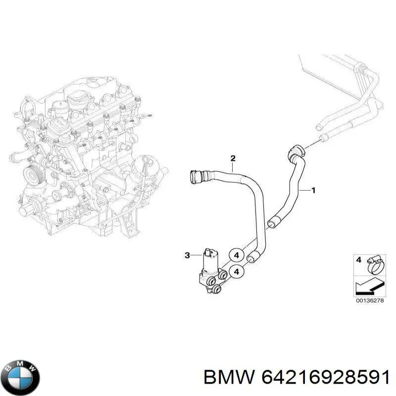 Mangueira do radiador de aquecedor (de forno), fornecimento BMW 64216928591 preço, a partir de 24,48 USD