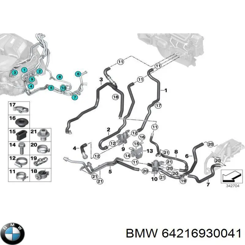 Compre 64216930041 BMW 