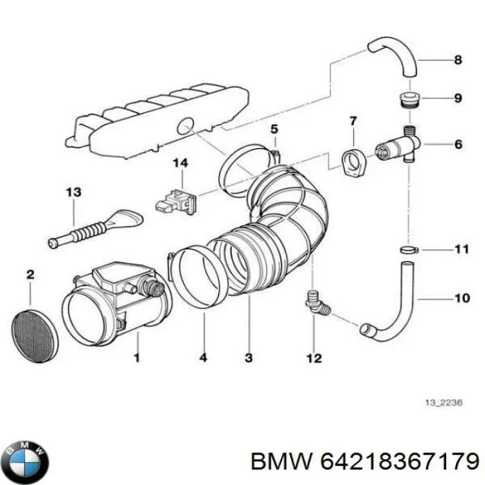 Compre 64218367179 BMW Braçadeira de aperto metálica, universal