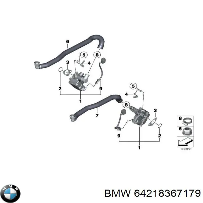 64218367179 BMW Braçadeira de aperto metálica, universal
