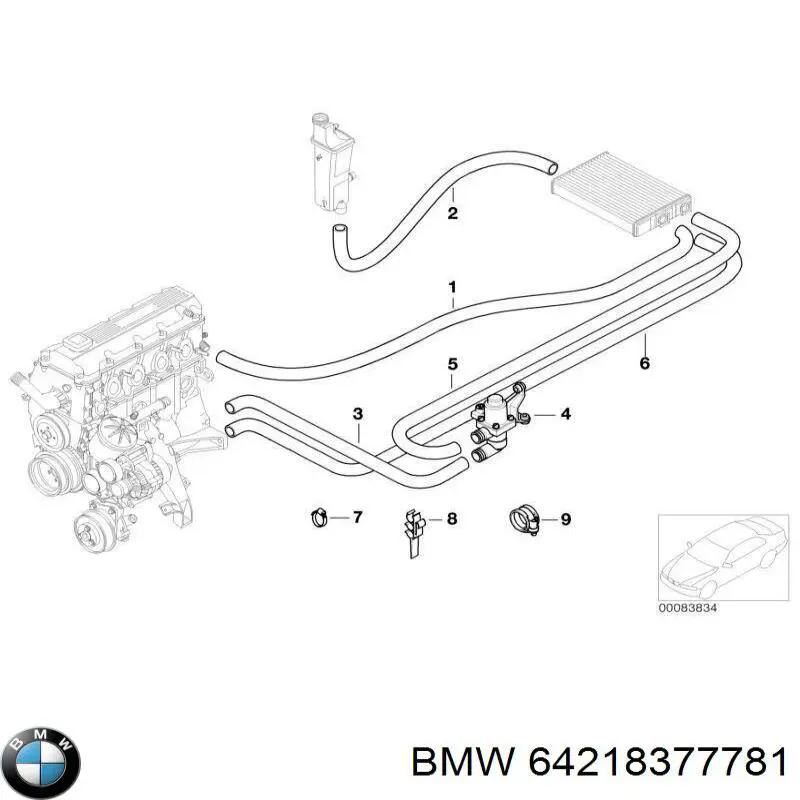 Mangueira do radiador de aquecedor (de forno), fornecimento BMW 64218377781 preço, a partir de 18,37 USD