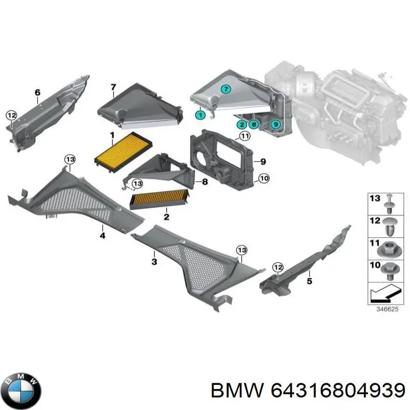 64316804939 BMW Filtro de salão
