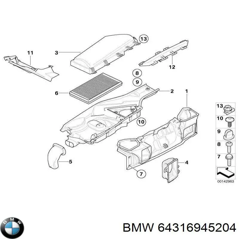 Filtro de salão BMW 64316945204 preço, a partir de 15,43 USD