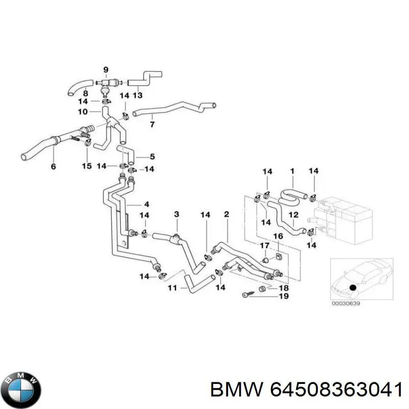 Compre 64508363041 BMW Anel de tubo de admissão do silenciador